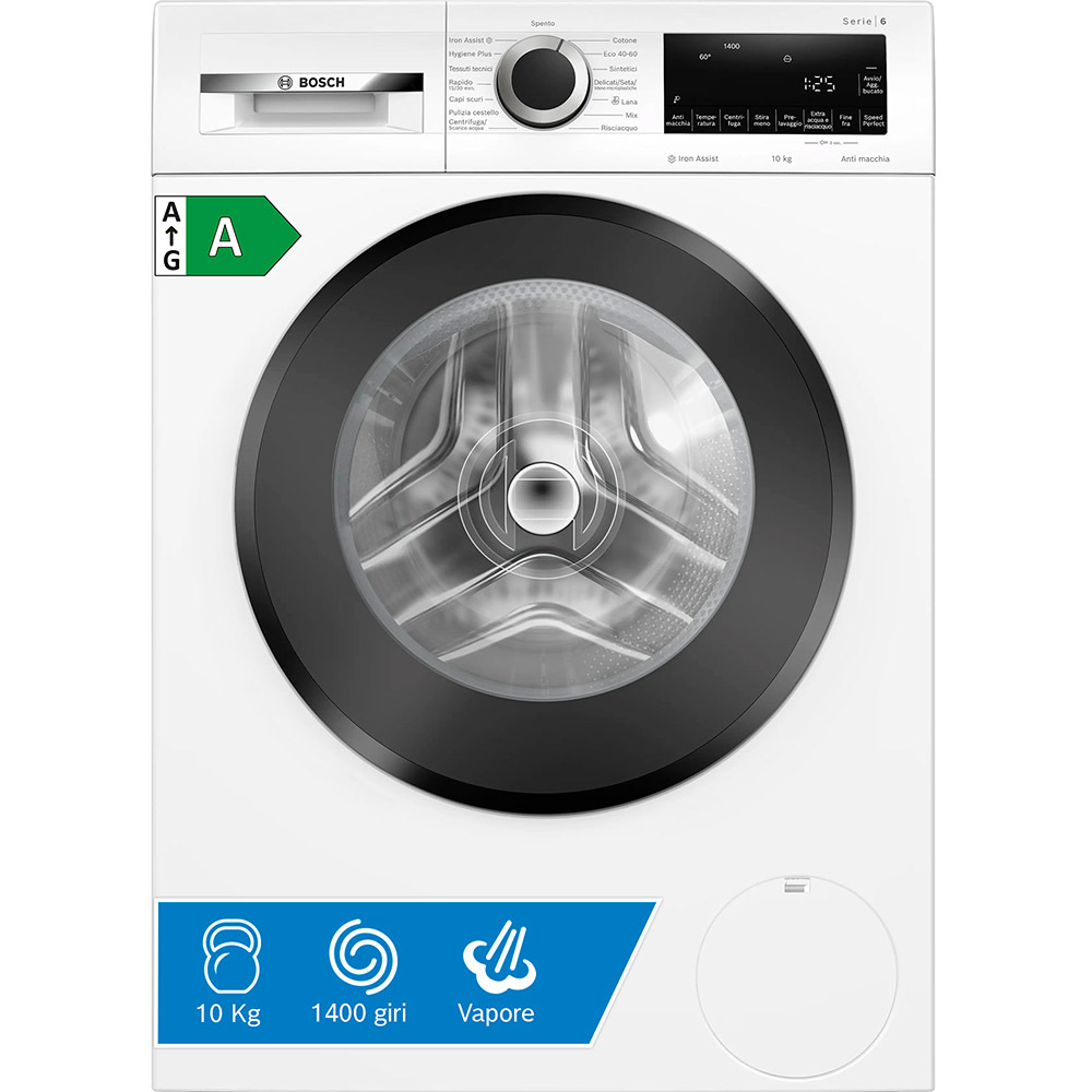Lavatrice Bosch Serie 6 WGG254Z7II – 10 kg, 1400 giri/min, Classe A, Bianco